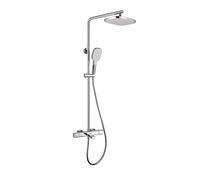 SLOPSS Shower Set with Rain Shower Head, 3-Mode Handheld Shower, Bathtub Faucet, Shower with Shower Column, Mixer Tap, Adjustable Slide Bar, Wall Mount Bathroom Fixtures,Rome