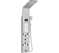 SLOPSS shower sets for bathroom Black LED Light Shower Faucet Bathroom SPA Massage Jet Shower Column System Waterfall Rain Shower Panel Bidet Sprayer Tap 8025 Brushed C