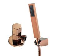 SLOPSS Shower System 10 Inches, Shower Faucet Set Wall Mounted Rain Shower Combo Set Single Handle Tub and Shower Trim Kit with Tub Spout, Handheld Sprayer and Round Rain Shower.Nero-A