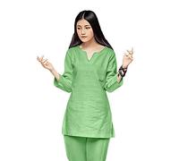 SLOPSS Tai Chi Uniform Chinese Womens Zen Meditation Suit-Cotton,A-M