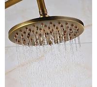 SLOPSS Wall Mounted Shower Faucet Set 8 Inch Rainfall Head Handheld Shower Bath Filler Hot and Cold Water Mixing Faucet-Oil Rubbed Bronze B,Antique Brass G