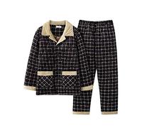 SLOPSS Winter Thickened Cotton Suit Pajamas Quilted Home Service Casual Men's Pajamas