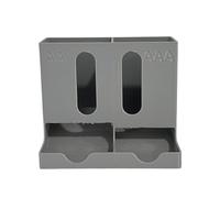 Slot AA & Battery Case Stackable Storage Box with Separated Compartments, Anti-Slip Moist AA Battery Holder Case