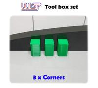 Slot Car Garage Pit Scenery - Corner Unit x 3 Green 1:32 Scale