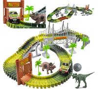 Slot Car Race Track Sets Dino World Flexible Race Track - 3+ - green