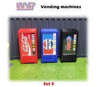 Slot Car Scenery Drink Vending Machine Set of 3 1:32 Scale WASP