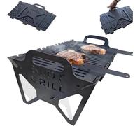 Slot Grill - Collapsible BBQ Grill for Easy Storage Steel, Tool-Free Setup, for Camping, Tailgating, and Outdoor Cooking