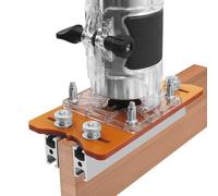 Slot Holder - Router Base with Invisible Attachment | 2-in-1 Trimmer Holder for Woodworking, Aluminium Alloy and Acrylic | Adjustable Bracket for 65 mm Wood Cutting Machines, Long Length