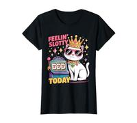 Slot Machine Cat Casino Gambling Feeling Slotty Today T-Shirt
