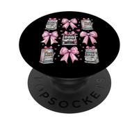 Slot Machine Gambling Gambler Las Vegas Girl Coquette Bow PopSockets Adhesive PopGrip