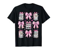 Slot Machine Gambling Gambler Las Vegas Girl Coquette Bow T-Shirt