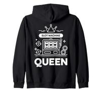 Slot Machine Queen Casino Gambler Jackpot Zip Hoodie
