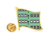 Slot Machine Winning Pattern Illustration Golden Metal Flag Lapel Pin Badge