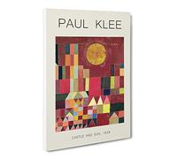 Slot Og Sol By Paul Klee Canvas Print | Gallery Wrapped 30mm Frame Wall Art | 20x14 inches | Ready to Hang | Classic Picture | Living Room Bedroom Lounge Office