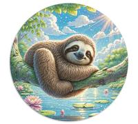 Sloth 1000 Piece Jigsaw Puzzle for Women, Men Animal Theme Colourful Jigsaws Challenge Games Creativity & Gift Giving 1000pcs (67.5x67.5cm)