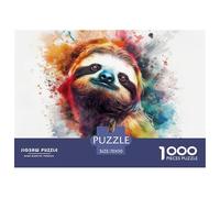Sloth 1000 Piece Jigsaw Puzzles for Adults Animal Whimsical Challenge Colourful Educational Games 70x50cm/1000pcs