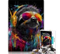 Sloth 1000 Piece Jigsaw Puzzles for Adults,Stress Reliever Difficult Challenge Deal As Gifts for The Whole Family 75x50cm