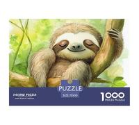 Sloth 1000 Piece 。 Puzzles for Adults -Cute Animals- Family Fun 。s Puzzles 1000 Pieces for Adults Gifts 70x50cm/1000pcs