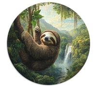 Sloth 1000 Piece Round Jigsaw Puzzle for Adults And Kids Geometric Smooth Edging Difficult Near Impossible Style-13