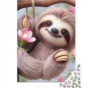 Sloth 1000 Piece Thickened Paper Jigsaw Sloth on Branch Puzzle Adults Relaxation Hobby Brain Teaser 70x50cm/1000pcs