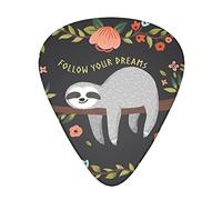 Sloth 12 Pack Guitar Picks Guitar Plectrums for Electric Acoustic Bass Guitar(Includes Thin Medium Heavy Gauges 0.46 0.71 0.96mm)