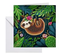 Sloth, 18x18cm Crystal Art Card