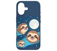 Sloth 3 Sloths Howling at Moon Funny Weird Cursed Case for iPhone 17