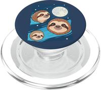 Sloth 3 Sloths Howling at Moon Funny Weird Cursed PopSockets PopGrip for MagSafe