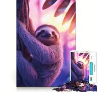 Sloth Aesthetic Sunset Jigsaw Puzzles 1000 Piece for Teenagers Wise Think Toy Peaceful Fun Tight Cut 38x26cm
