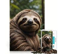 Sloth Animal 1000 Piece Jigsaw Puzzles for Adults Memory Boost Family Joy Pattern Assembly Santa Wish Pick 38x26cm