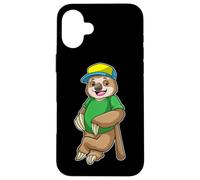 Sloth Baseball Baseball bat Sports Case for iPhone 16 Plus