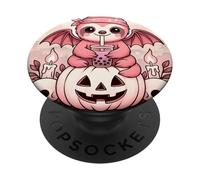 Sloth Bat Kawaii Pastel Goth Creepy Cute Skeleton PopSockets Adhesive PopGrip