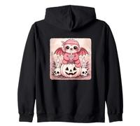 Sloth Bat Kawaii Pastel Goth Creepy Cute Skeleton Zip Hoodie