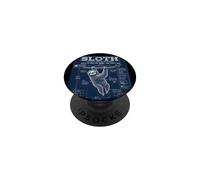Sloth Blueprint Sloth Technical Drawing Humorous PopSockets Adhesive PopGrip