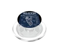 Sloth Blueprint Sloth Technical Drawing Humorous PopSockets PopGrip for MagSafe