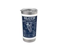 Sloth Blueprint Sloth Technical Drawing Humorous Stainless Steel Insulated Tumbler
