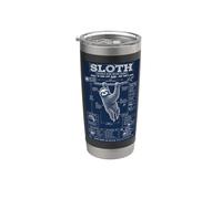 Sloth Blueprint Sloth Technical Drawing Humorous Stainless Steel Insulated Tumbler