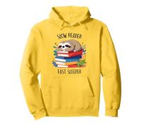 Sloth Book Lover, Funny Reading, Slow Reader Fast Sleeper Pullover Hoodie