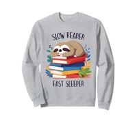Sloth Book Lover, Funny Reading, Slow Reader Fast Sleeper Sweatshirt