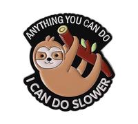Sloth Cartoon Brooch - Playful Lazy Animal Lapel Pin, Zinc Alloy Bow Tie Design, Quirky Cute Pins for Men and Women(QHXZ4090)