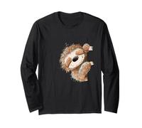 Sloth Chill Relax Lazy Introvert Cute Cartoon Long Sleeve T-Shirt