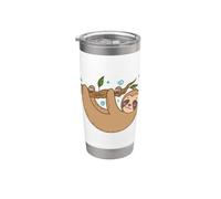 Sloth Chilling on Branch Lazy Nature Stainless Steel Insulated Tumbler