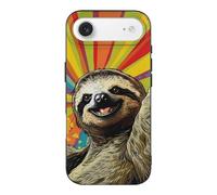 Sloth Colorful Lightweight Phone Cases Compatible with iPhone 17/17 Air/17 Pro/17 Pro Max Protective Covers