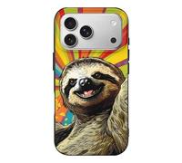 Sloth Colorful Lightweight Phone Cases Compatible with iPhone 17/17 Air/17 Pro/17 Pro Max Protective Covers