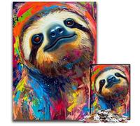 Sloth Colourful Jigsaws 1000 Pieces for Adults Puzzles for Adults Family Fun Activity, Brain Challenge, for Teenager 26X38CM/10.23x14.96inch