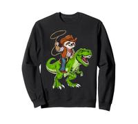 Sloth Cowboy Riding T-Rex Dinosaur Funny Sloth Sweatshirt