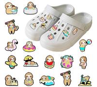 Sloth Croc Charms - 16PCS Croc Charms, Funny Croc Charms, DIY Croc Accessories, Cute Sloth Shoe Clips, Preppy Croc Charms, Shoe Charms for Sloth,Sloth Durable Water Proof Shoe Decor,Animals Shoe Decor