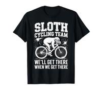 Sloth Cycling Team Floral Bicycle Retro Vintage Man Women T-Shirt