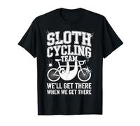 Sloth Cycling Team Floral Bicycle Retro Vintage Man Women T-Shirt