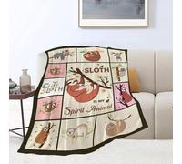 Sloth Decor Gifts Throw Blanket - Cozy Fleece Flannel Blanket, Soft Warm Plush, Lightweight, for Women, Girls, Adults, Kids, Couch, Sofa, Bed, 40"X50"